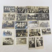 20 early 1900's RPPC Bands, School kids, & more