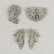 2 Single & 1 Set of Vintage Rhinestone Dress Clips