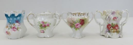 4 Antique RS Prussia Porcelain Toothpick Holders