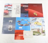 11 Porsche Car Brochures, Some Vintage