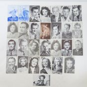 29 Vintage Hollywood Star Photo Cards