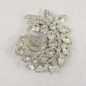 Vintage Eisenberg Clear Rhinestone Brooch