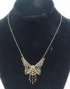 RL 10kt & Sterling Butterfly Necklace 3.7 grams