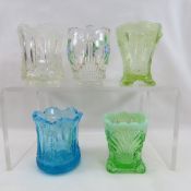 5 Jefferson Glass Co Toothpick Holders