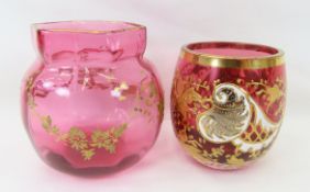 Antique Bohemian & Mosser Style Toothpick Holders