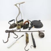 Antique Sad Irons, Scales & More
