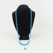 Turqouise & Silver Necklace and Michelson Pendant