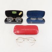 3 Pair Antique Gold Filled Eyeglasses