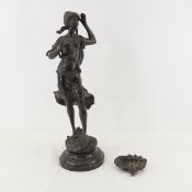 Statue of girl with Basket 17