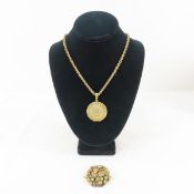 Miriam Haskell Locket Necklace & Brooch