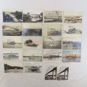 20 MN Real Photo Postcards, Boats & Bridges