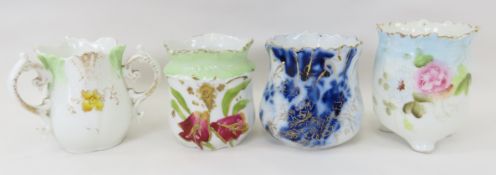4 Antique RS Prussia Porcelain Toothpick Holders