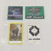 1983 Heart/Kansas Concert Pass & 3 Fabric Patches