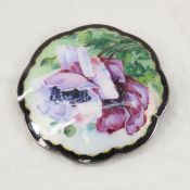 Gustav Gaudernack Sterling Guilloche Enamel Brooch