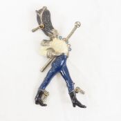 Vintage New England Glassworks Majorette Brooch