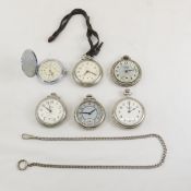Braille & 5 Other Vintage Pocket Watches