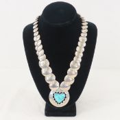 Southwest Sterling Shadowbox Necklace113 grams