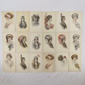 14 Schlesinger Native Maidens & Lady postcards