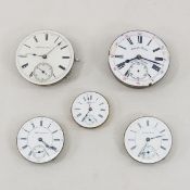 5 Hampden Pocket Watches- no cases
