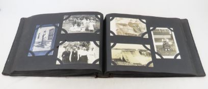 Postcard Album full of vintage cards, mostly RPPC