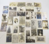 35 Vintage RPPC Postcards Family & Small Groups