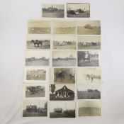 20 Farming RPPC Postcards; Tractors, Horses, Farms