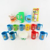 1971 Plastic Character Mugs & More