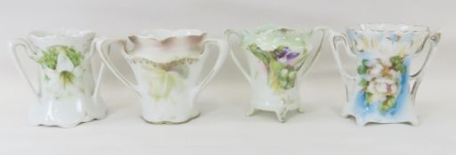 4 Antique RS Prussia Porcelain Toothpick Holders