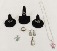 Sterling, Opal & Other Stone Jewelry 33.1 grams