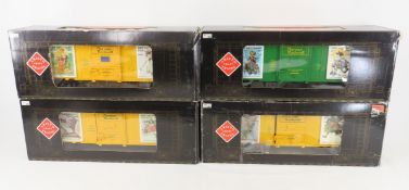 4 Aristo G Scale Norman Rockwell Train Cars in Box