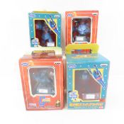 4 Banpresto Gundam figures in boxes