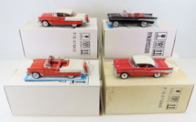 4 Franklin Mint Chevy Belair 1953, 1955, 1957x2