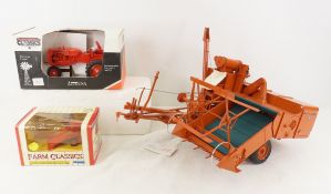 Allis Chalmers Die Cast Tractor, Baler, Harvester