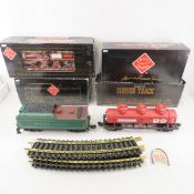 3 Aristo G Scale Engines, Box Cars & Track, In Box
