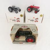 3 Massey-Ferguson, Harris Die Cast Tractors in Box