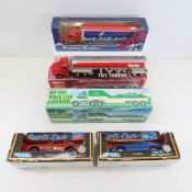 Diecast tanker trucks & sports cars in boxes