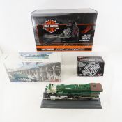Harley Davidson Fat Boy & Train Phones & Diecast