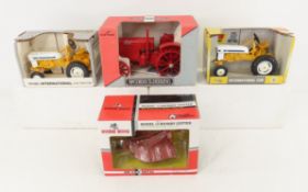 3 Die Cast Tractors in Box, International & More