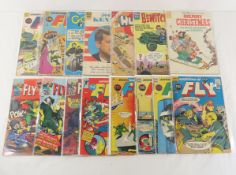 15 Assorted 12 cent & Up Comics- Flyman, The Fly