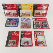 12 1/64 Scale Die Cast Tractors on Cards