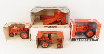 4 Allis-Chalmers Die Cast Tractors, Baler In Box