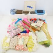 Vintage Scarves, Crochet Doilies, Fans & More