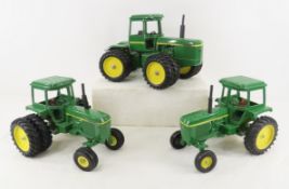 3 John Deere, Ertl Die Cast Tractors, No Boxes