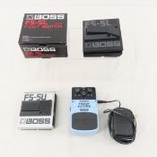 2 Boss FS-5L Foot Switches & Berringer Booster