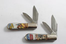 2 USA Barlow Knives Gene Autry, Hopalong Cassidy