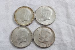 4 1964 Silver Kennedy Half Dollars
