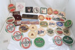 31 Beer Coasters, Walk-a-Matic, Tins, Desk Plate