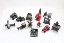 12 Metal Pencil Sharpeners & Dollhouse Furnishings