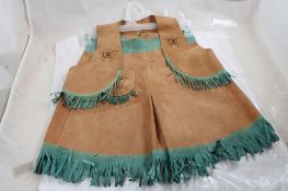 Dale Evans SZ 8 Child's Buckskin Skirt & Vest