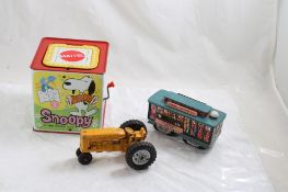 Hubley Tractor, Cable Car, Snoopy Jack in the Box